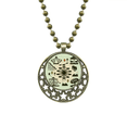 thumbnail image 1 of Parque de atracciones silueta verde oscuro Colgante Estrella Collar Luna Cadena Joyas Unbranded M, 1 of 3