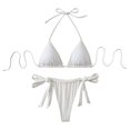 thumbnail image 2 of Trajes de Baño de Cuello Alto para Mujeres Correa de Hombro Ajustable Conjunto de Traje de Baño Dividido, Traje de Baño de Corte Alto para la Playa de la Piscina de Vacaciones, 2 of 4