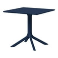 thumbnail image 2 of WestinTrends Playa 31.5" Square Outdoor Plastic Resin Patio Dining Table for 4, Navy Blue, 2 of 12