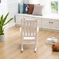 thumbnail image 4 of BplusZ Child's Porch Rocking Chairs Set of 2 - Perfect for Indoor or Outdoor Patio Use, Small Wooden Rocker for Kids Ages 6-10, White, 4 of 7