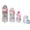 Pink, variant on BUTOMKY Wide Neck Anti-Colic Baby Bottle 4 Pack Set(2oz /6oz /10oz), Natural Flow Anti-Bloating Feeding Bottles with Silicone Nipple, BPA Free Leak-Proof Baby Milk Bottles for Newborn 0m+
