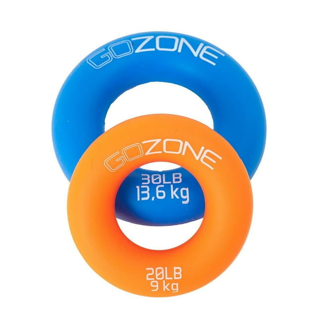 Paquet de 2 anneaux de renforcement des mains GoZone – Bleu/orange