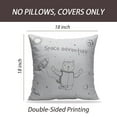 thumbnail image 2 of LALILO Throw Pillow Covers Cute Funny Cat Astronaut Space With Cushion Cover 18" x 18", 2 Pack, 2 of 6