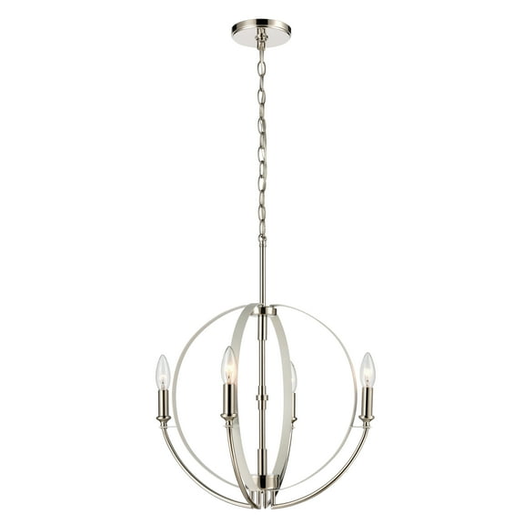 Elk Home 18-Inch Wide Rotunde Chandelier, Contemporary, Matte White