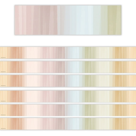 Teacher Created Resources Cool Tones Straight Border Trim, 35 Feet Per Pack, 6 Packs