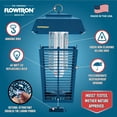 thumbnail image 6 of Flowtron Electric Bug Zapper, 1.5 Acre Outdoor Insect Killer, Dual 40W UV Bulb, 5600V Grid (Blue), 6 of 8