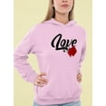thumbnail image 2 of Love With Rose Hoodie Women -Image by Shutterstock, Female x-Large, 2 of 4