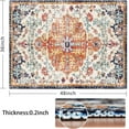 thumbnail image 2 of Office Chair Mat for Hardwood & Tile Floor,Boho Vintage 36"x48" Computer Chair Mat for Rolling Chairs Carpet,Under Desk Non Slip Gaming Rug,Low-Pile Rubber Backing Large Protector Mat (Orange), 2 of 6