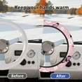 thumbnail image 5 of HUIACONG Pink Butterflies Golfs Cart Steering Wheel Covers 13-14 Inches Non-slip Golf Steering Wheel Protection Soft Comfortable Compatible with EZGO Yamaha Club Cars, 5 of 7