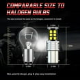 thumbnail image 2 of 2X 1157 LED Bulbs 6000K White Tail Stop Brake Turn Signal Light 2057 2357 7528 BAY15D, 2 of 10