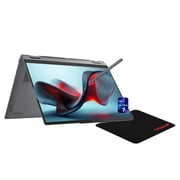 Lenovo Yoga 7i 2-in-1 Laptop, Intel Ultra 7-355, 24 GB LPDDR5X RAM, 512 GB PCIe SSD, 14" WUXGA (1920x1200) OLED Touchscreen, Intel Graphics, Backlit Keyboard, W11 Home, Luna Grey + Traix Mousepad