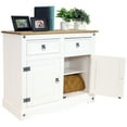 thumbnail image 6 of Sunnydaze 36" Solid Pine Kitchen Sideboard Cabinet with 2 Doors 2 Drawers, White, 6 of 13