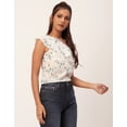 thumbnail image 3 of Moomaya Printed One Shoulder Ruffled Tops, Sleeveless Casual Summer Crop Top, 3 of 9