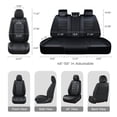 thumbnail image 7 of FLORICH Car Seat Covers Front Pair, Waterproof Faux Leather Seat Protectors, Auto Interior Cushions Fit for Most Cars SUV Trucks, Black, 7 of 7
