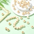 thumbnail image 5 of 400pcs 12mm Natural Wood Beads Wooden Macrame Beads Small Unfinished Large Hole Round Ball Smooth Loose Spacers Findings Accessories, 5 of 7
