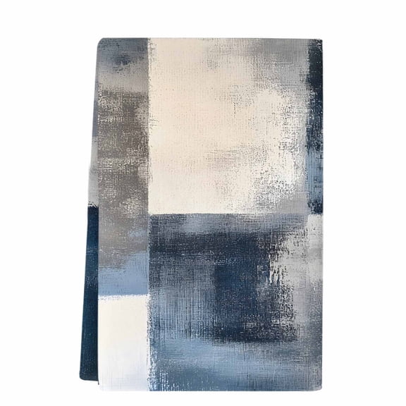 Dish Towels, Abstract Navy Blue Gray Checkered Absorbent Kitchen Towels 1 PC, Modern Watercolor Art Microfiber Hand Towels Dish Cloths Tea Towels for Home  Bathroom,18X28-Inch,