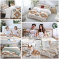 thumbnail image 6 of Southwest Geometric Bedding 3 Piece Duvet Cover Set California King, Western Beige Grey Boho Vintage Wooden Soft Microfiber Comforter Cover with Zipper Closure & Pillowcases, Quilt Cover, 6 of 9