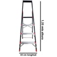 thumbnail image 4 of Escalera Plegable Aluminio 4 Escalones Cuerpo Acero Peldaños negro Estandar, 4 of 5