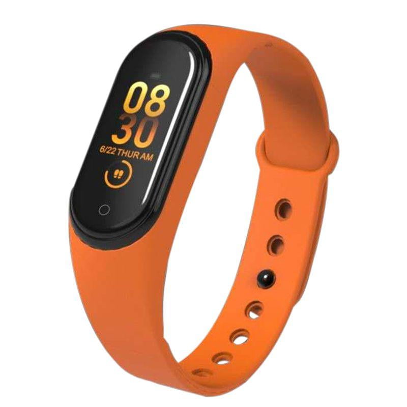 M4 Band Health \u0026 Sports Smart Fitness Activity Tracker Watch with Heart  Rate and Blood Pressure Monitor, Exercise Band, Step Calorie Counter,  Waterproof for Unisex - Orange Smart Bracelet - Walmart.com