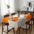 thumbnail image 6 of Burnt Orange Beige Table Cloth Waterproof Tablecloths, Abstract Modern Oil Painting Geometric Tablecloth Dining Table Cover for Kitchen Party Tabletop Outdoor, Rectangle Tablecloth 60x102 Inch, 6 of 9