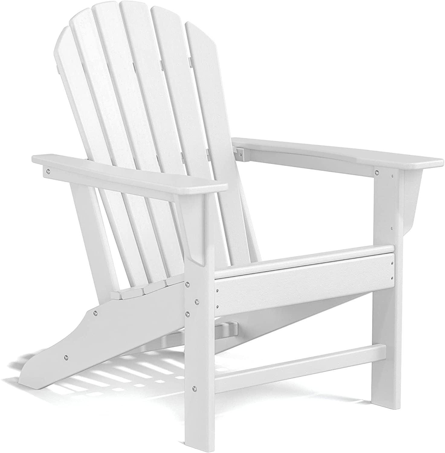 HDPE Adirondack Chair, Patio Outdoor Chairs(White)
