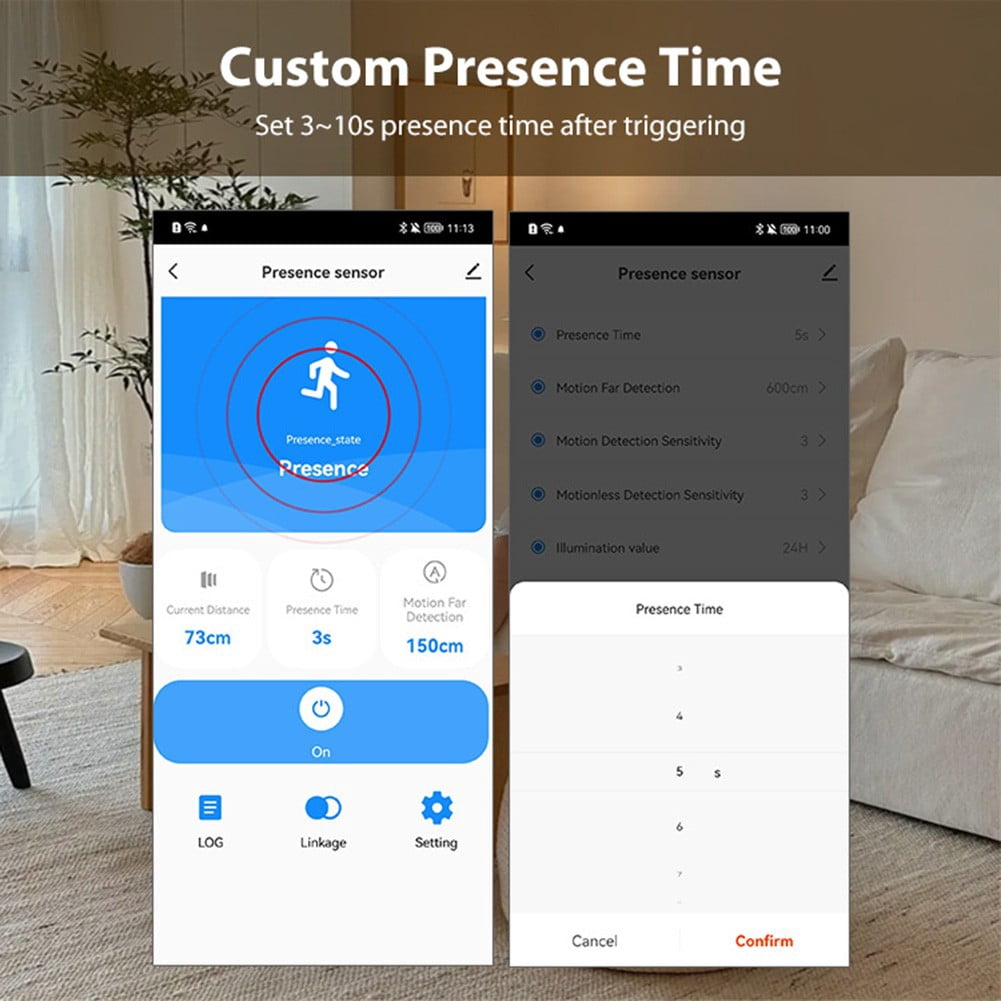 For Zigbee Human Presence Sensor: 24Ghz , Smart Light Control & Detection