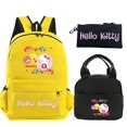thumbnail image 4 of 3Pcs/set Hello Kitty Backpack Teenager Student Schoolbag with Insulated Lunch Bag Printed School Backpack Boy Girl Rucksack Bag tzw, 4 of 7