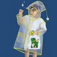 thumbnail image 2 of MEZZALL Summer Autumn Boys Girls Rainwear Plain Color Buttoned Thick Poncho Cartoon Raincoats Rain Ponchos Toddler Trenchcoat Classic / 8-10 Years, 2 of 4