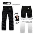 thumbnail image 2 of POENTAB Boys Sweatpants Cargo Joggers Convertible Water-repellent Hiking Pants Outdoor Clothes Black Size 8-9, 2 of 6
