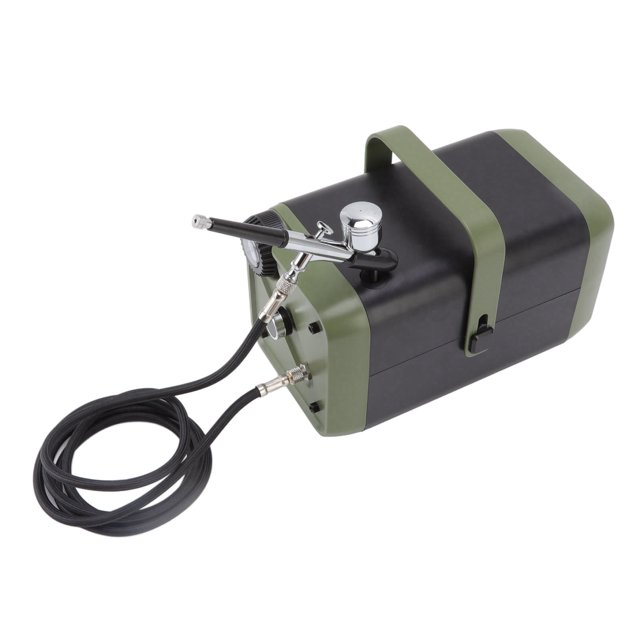 Kit de sistema de aerografía profesional Compresor de aire sin aceite con ajuste potente Sistema de pintura con aerógrafo Enchufe estadounidense de 100 a 240 V