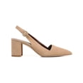 thumbnail image 3 of Franco Sarto Womens Trista Suede Slip On Slingback Heels, 3 of 3