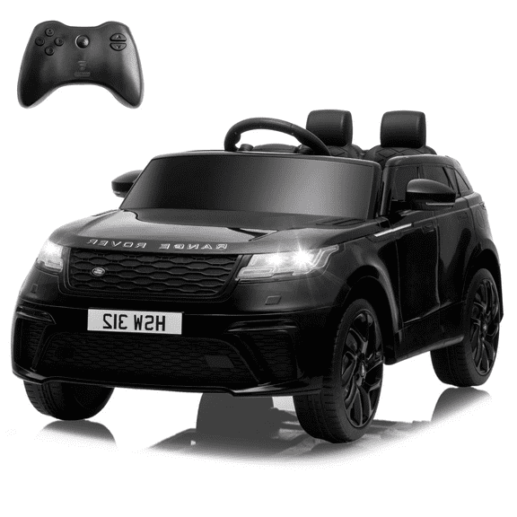 TOBBI Licensed Land Rover VELAR Electric Car for Kids, 12V Toddler Electric Vehicle for Ages 3 , Children Ride On Toy with Parental Remote Control/Safety Belt/Double Doors, Black
