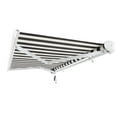 thumbnail image 6 of Awntech 10 Ft Key West Left Motorized Heavy Duty Patio Retractable Awning with Cassette (120in x 9.38in x 96in), Black/White Stripe, 6 of 7