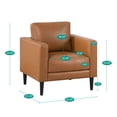 thumbnail image 4 of Marisa Genuine Leather Sofa Set of 2-Color:Tan,Fabric:Air Leather,Style:Chair & Loveseat, 4 of 10