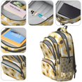 thumbnail image 4 of White Sunflower Backpack for School,Cute School Bag,Schoolbag with Adjustable Shoulder Straps & Padded Back,16.9 Inch, 4 of 5