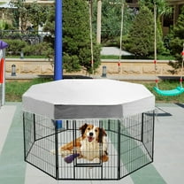 Raindrops Square Dog Kennel Shade Cover for Outdoor Dog Cage and Yard