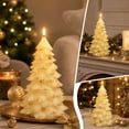 thumbnail image 4 of Christmas Tree Candle, LED Flameless Candle with Flickering Warm Light, Battery Operated Christmas Tree Shaped Candle Decor, Holiday Tabletop Ornament for Mantel Dining Room Home Party Decoration, 4 of 7