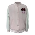 thumbnail image 1 of Chamarra Minnie Talla 4 Tipo Universitaria con Botones Blanco con Rosa, 1 of 4