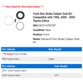 thumbnail image 2 of Front Disc Brake Caliper Seal Kit - Compatible with 1986, 2000 - 2005 Toyota Celica 2001 2002 2003 2004, 2 of 2