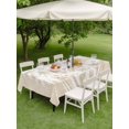 thumbnail image 5 of 54x80 Inch Outdoor Tablecloth with Umbrella Hole Zipper Rectangle Tropical Palm Tree Rectangular Tablecloths Waterproof Vintage Beige Exotic Botanical Plants Patio Table Cloth Cover for Picnic, 5 of 8