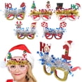 thumbnail image 1 of 6 pares de gafas de fiesta con purpurina, gafas divertidas, gafas decorativas, decoraciones para fiestas de Navidad, 1 of 8