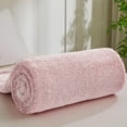 thumbnail image 6 of Exclusivo Mezcla Plush Fuzzy Large Fleece Throw Blanket (50" x 70", Mixed Dusty Pink)- Soft, Warm and Lightweight, 6 of 8