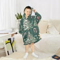 thumbnail image 6 of FORMRS Wearable Blanket Hoodie with Sleeves for Kids Cozy Flannel Sweatshirt, Red Christmas Gingerbread, 6 of 7