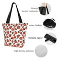 thumbnail image 4 of Pofeuu Red Ladybugs Print Women Fashion Shoulder Handbags Top Handle Satchel Bags Tote Shoulder Shopping Bag Stylish Canvas Tote Bag, 4 of 6