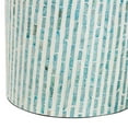 thumbnail image 4 of Baxton Studio Draven Wood & Mother of Pearl End Table in White and Blue, 4 of 7