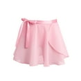 thumbnail image 1 of iEFiEL Kids Girls Wrap Skirt Dance Basic Classic Chiffon Mini Skirt with Waist Tie, 1 of 6