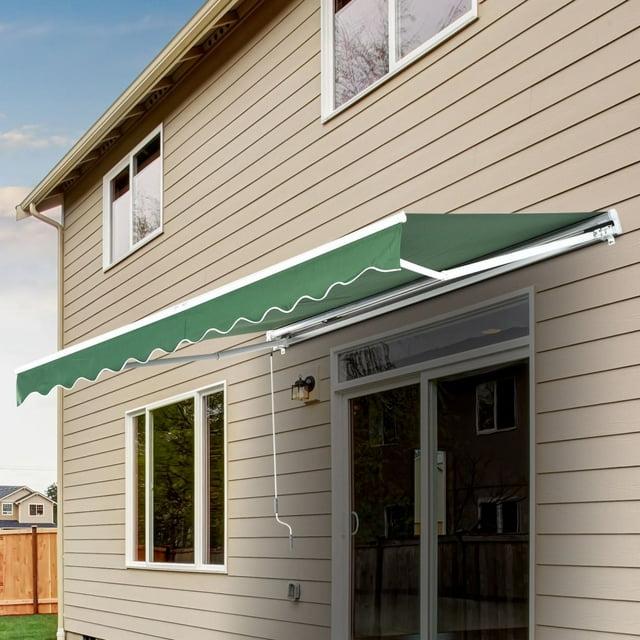 Outsunny 13’x8’ Manual Retractable Waterproof Awning