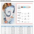 thumbnail image 6 of Women's Casual Color Block Tie Dye Crewneck Long Sleeve Loose Pullover Sweatshirt Tops, 6 of 6