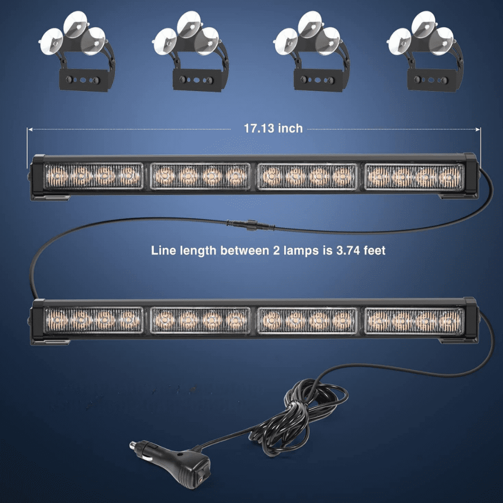 Nilight 17" LED Directional Light Bar, 32 LEDs, 2-in-1 Design with 23 Lighting Modes, Universal Vehicle Mount
