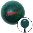 thumbnail image 1 of American Shifter  Red Hawaii Text Green Metal Flake Shift Knob with M16 x 1.5 Insert Shifter Auto Brody, 1 of 1